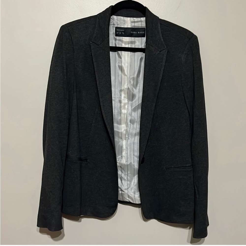 Zara basic gray blazer - Picture 2 of 3